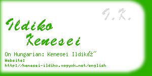 ildiko kenesei business card